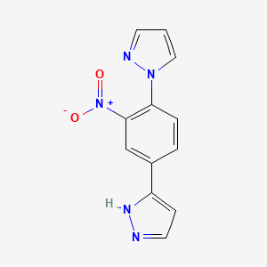 B1393537 1-[2-Nitro-4-(1H-pyrazol-3-yl)phenyl]-1H-pyrazole CAS No. 1228552-57-5