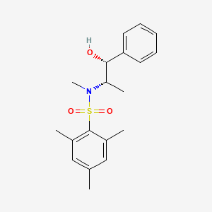 molecular formula C19H25NO3S B13935392 N-((1R,2S)-1-hydroxy-1-phenylpropan-2-yl)-N,2,4,6-tetramethylbenzenesulfonamide CAS No. 452973-37-4