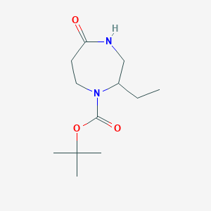 B1393542 Tert-butyl 2-ethyl-5-oxo-1,4-diazepane-1-carboxylate CAS No. 1255147-08-0