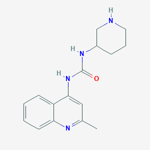 molecular formula C16H20N4O B13935425 1-(2-Methyl-quinolin-4-yl)-3-piperidin-3-yl-urea 