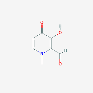 molecular formula C7H7NO3 B13935452 3-Hydroxy-1-methyl-4-oxo-1,4-dihydro-pyridine-2-carbaldehyde 