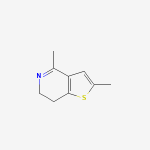 molecular formula C9H11NS B13935462 2,4-Dimethyl-6,7-dihydro-thieno[3,2-c]pyridine CAS No. 30434-00-5