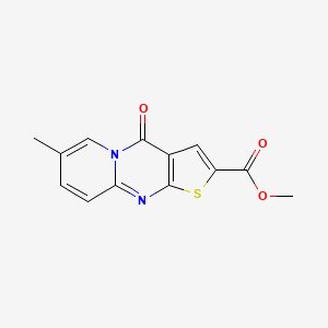 molecular formula C13H10N2O3S B1393551 7-甲基-4-氧代-4H-吡啶并[1,2-a]噻吩并[2,3-d]嘧啶-2-甲酸甲酯 CAS No. 1086386-51-7