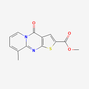 molecular formula C13H10N2O3S B1393552 9-甲基-4-氧代-4H-吡啶并[1,2-a]噻吩并[2,3-d]嘧啶-2-甲酸甲酯 CAS No. 1086386-55-1