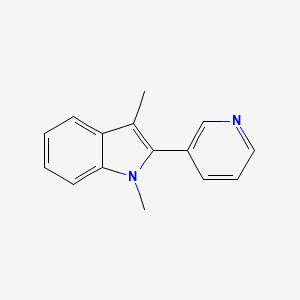 molecular formula C15H14N2 B13935521 1,3-Dimethyl-2-(pyridin-3-yl)indole 