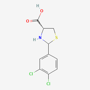 molecular formula C10H9Cl2NO2S B1393559 (R)-2-(3,4-二氯苯基)噻唑烷-4-羧酸 CAS No. 1290207-91-8
