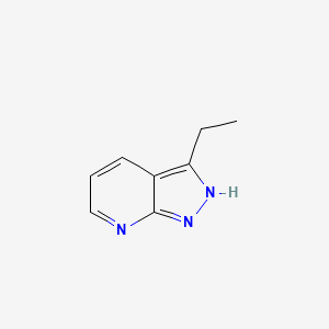 molecular formula C8H9N3 B13935591 3-ethyl-1H-pyrazolo[3,4-b]pyridine 