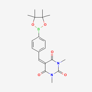 molecular formula C19H23BN2O5 B1393568 1,3-二甲基-5-[4-(4,4,5,5-四甲基-[1,3,2]二氧杂硼环-2-基)-苯亚甲基]-嘧啶-2,4,6-三酮 CAS No. 1218790-48-7