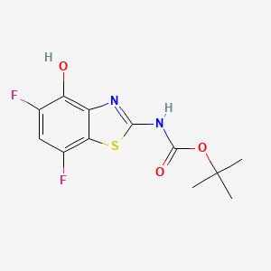 molecular formula C12H12F2N2O3S B13935693 tert-Butyl (5,7-difluoro-4-hydroxybenzo[d]thiazol-2-yl)carbamate 