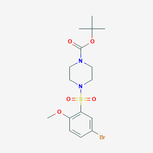 molecular formula C16H23BrN2O5S B1393570 叔丁基4-((5-溴-2-甲氧基苯基)磺酰基)哌嗪-1-羧酸酯 CAS No. 1628016-44-3
