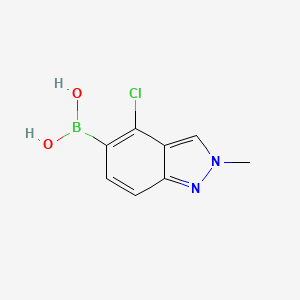 molecular formula C8H8BClN2O2 B13935728 (4-Chloro-2-methyl-indazol-5-yl)boronic acid 