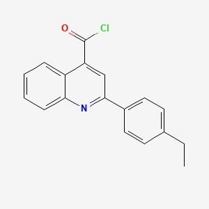 molecular formula C18H14ClNO B1393573 2-(4-乙基苯基)喹啉-4-甲酰氯 CAS No. 1160264-62-9