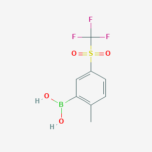 B1393574 2-Methyl-5-(trifluoromethylsulfonyl)phenylboronic acid CAS No. 1150114-49-0