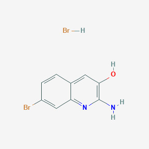 molecular formula C9H8Br2N2O B13935774 2-Amino-7-bromoquinolin-3-ol hydrobromide 