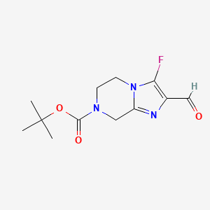 tert-Butyl 3-fluoro-2-formyl-5,6-dihydroimidazo[1,2-a]pyrazine-7(8H)-carboxylate