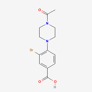 molecular formula C13H15BrN2O3 B13935800 4-(4-Acetylpiperazin-1-yl)-3-bromobenzoic acid CAS No. 1131594-68-7