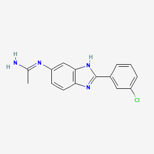 n-[2-(3-Chlorophenyl)-3h-benzimidazol-5-yl]acetamidine