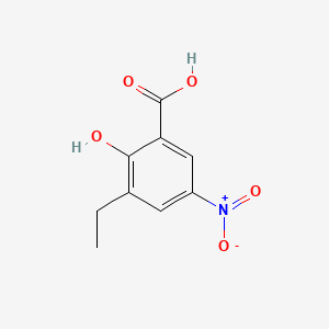 molecular formula C9H9NO5 B13935899 3-Ethyl-2-hydroxy-5-nitrobenzoic acid CAS No. 56911-72-9