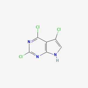 molecular formula C6H2Cl3N3 B1393595 2,4,5-三氯-7H-吡咯并[2,3-d]嘧啶 CAS No. 1053228-28-6