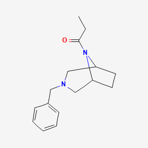 3-Benzyl-8-propionyl-3,8-diazabicyclo(3.2.1)octane