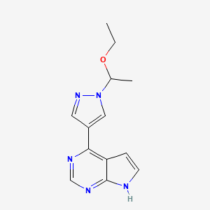 4-(1-(1-Ethoxyethyl)-1H-pyrazol-4-yl)-7H-pyrrolo[2,3-d]pyrimidine