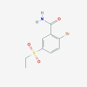 molecular formula C9H10BrNO3S B13936037 2-Bromo-5-(ethylsulfonyl)benzamide 