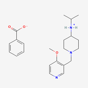 molecular formula C22H31N3O3 B13936078 N-isopropyl-1-((4-methoxypyridin-3-yl)methyl)piperidin-4-aminium benzoate CAS No. 690998-88-0