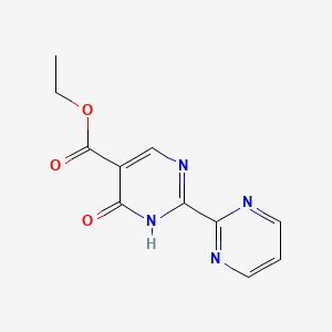 B1393618 Ethyl 6-oxo-2-(pyrimidin-2-yl)-1,6-dihydropyrimidine-5-carboxylate CAS No. 432521-54-5