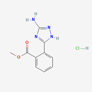 molecular formula C10H11ClN4O2 B1393622 2-(5-氨基-1H-1,2,4-三唑-3-基)苯甲酸甲酯盐酸盐 CAS No. 1279219-12-3