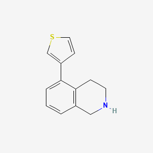 molecular formula C13H13NS B1393623 5-噻吩-3-基-1,2,3,4-四氢异喹啉 CAS No. 1216674-89-3