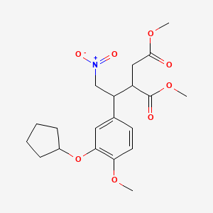 B1393631 Dimethyl 2-{(1S)-1-[3-(cyclopentyloxy)-4-methoxyphenyl]-2-nitroethyl}succinate CAS No. 1292229-91-4
