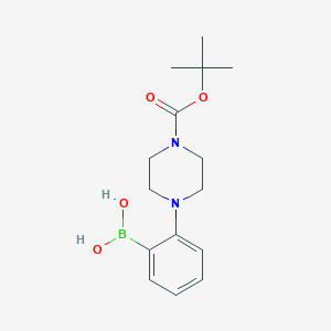 B1393636 2-[4-(Tert-butoxycarbonyl)piperazine-1-YL]phenylboronic acid CAS No. 915770-01-3