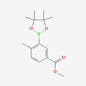 B1393638 Methyl 4-methyl-3-(4,4,5,5-tetramethyl-1,3,2-dioxaborolan-2-YL)benzoate CAS No. 882679-40-5