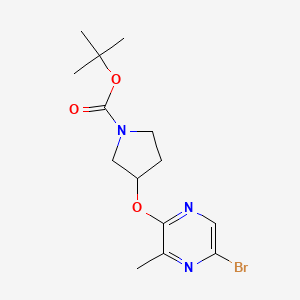 tert-Butyl 3-((5-bromo-3-methylpyrazin-2-yl)oxy)pyrrolidine-1-carboxylate