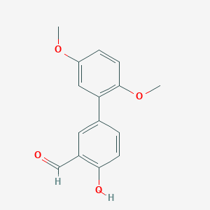 molecular formula C15H14O4 B1393639 4-(2,5-二甲氧基苯基)-2-甲酰苯酚 CAS No. 936939-56-9