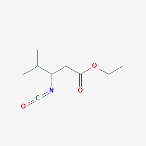 molecular formula C9H15NO3 B1393641 Ethyl 3-isocyanato-4-methylpentanoate CAS No. 90943-07-0