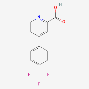 molecular formula C13H8F3NO2 B1393644 4-(4-(Trifluoromethyl)phenyl)picolinic acid CAS No. 1255634-46-8