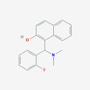 molecular formula C19H18FNO B1393650 1-[(Dimethylamino)(2-fluorophenyl)methyl]-2-naphthol CAS No. 1291486-38-8