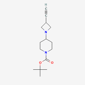 molecular formula C15H24N2O2 B13936584 tert-Butyl 4-(3-ethynylazetidin-1-yl)piperidine-1-carboxylate 