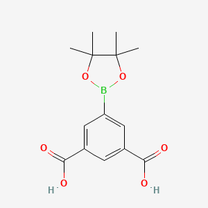 molecular formula C14H17BO6 B1393661 5-(4,4,5,5-四甲基-1,3,2-二氧杂硼环-2-基)邻苯二甲酸 CAS No. 1041434-13-2