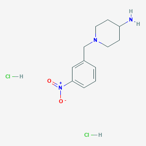 molecular formula C12H19Cl2N3O2 B1393675 1-(3-Nitrobenzyl)piperidin-4-amine dihydrochloride CAS No. 1158785-53-5