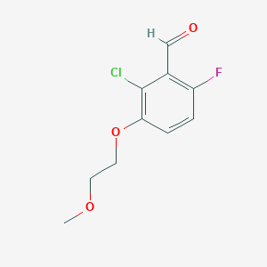 molecular formula C10H10ClFO3 B13936791 2-Chloro-6-fluoro-3-(2-methoxy-ethoxy)-benzaldehyde CAS No. 1036383-29-5