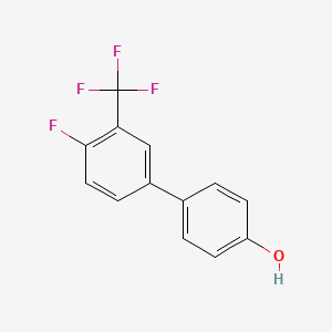 molecular formula C13H8F4O B1393684 4'-Fluoro-3'-(trifluorometil)-[1,1'-bifenil]-4-ol CAS No. 634192-41-9