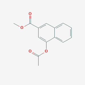 molecular formula C14H12O4 B13936861 2-Naphthalenecarboxylic acid, 4-(acetyloxy)-, methyl ester 