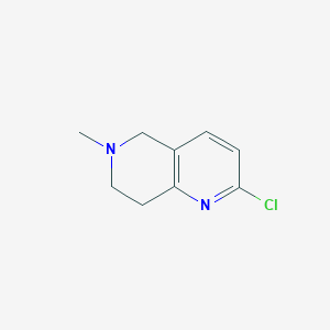 molecular formula C9H11ClN2 B13936886 2-Chloro-6-methyl-5,6,7,8-tetrahydro-1,6-naphthyridine CAS No. 13450-68-5