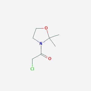 molecular formula C7H12ClNO2 B13936893 2-Chloro-1-(2,2-dimethyl-1,3-oxazolidin-3-yl)ethan-1-one CAS No. 52836-39-2