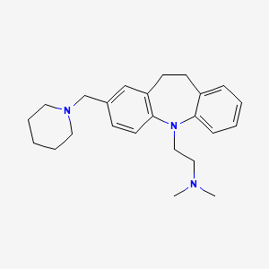 molecular formula C24H33N3 B13936900 5H-Dibenz(b,f)azepine-5-ethanamine, 10,11-dihydro-N,N-dimethyl-2-(1-piperidinylmethyl)- CAS No. 64097-62-7