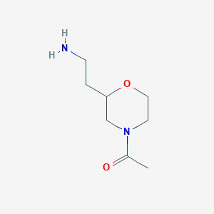 molecular formula C8H16N2O2 B13936904 1-(2-(2-Aminoethyl)morpholino)ethan-1-one 