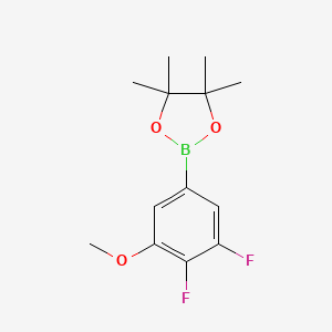 molecular formula C13H17BF2O3 B1393691 2-(3,4-Difluoro-5-methoxyphenyl)-4,4,5,5-tetramethyl-1,3,2-dioxaborolane CAS No. 754226-38-5