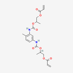 molecular formula C21H26N2O8 B13936912 (4-Methyl-1,3-phenylene)bis[iminocarbonyloxy(2-methyl-2,1-ethanediyl)] diacrylate CAS No. 52723-96-3